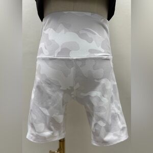 RBX Women’s High Waist Camo Biker Shorts White Gray Size S/P